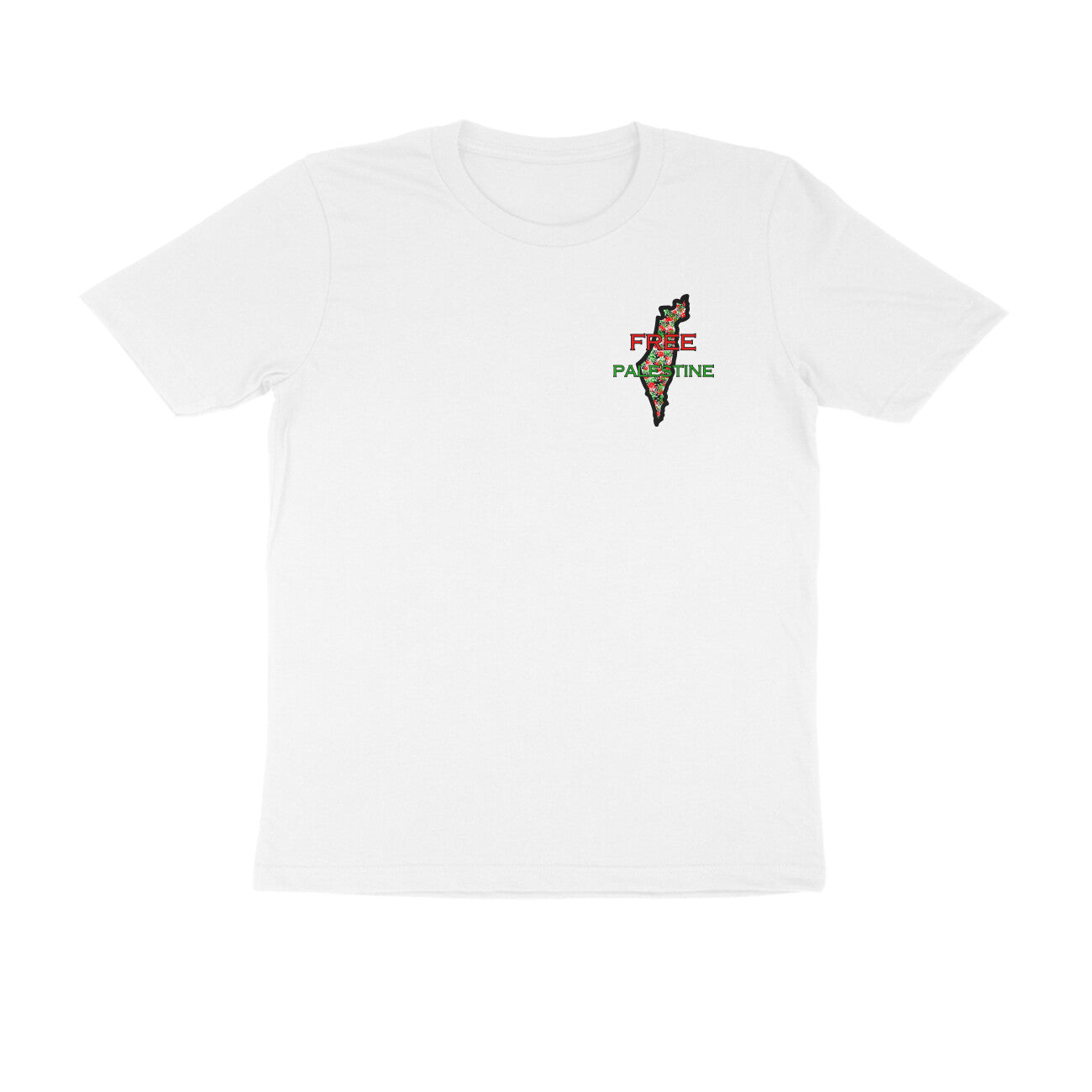 Free Palestine Map Half Sleeve Tshirt