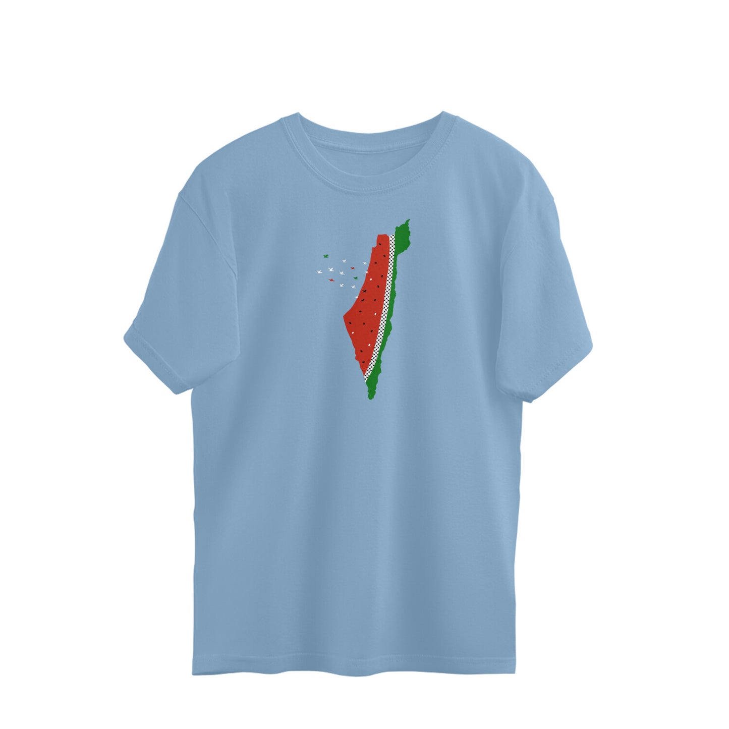 Palestine Watermelon W Oversized Tshirt