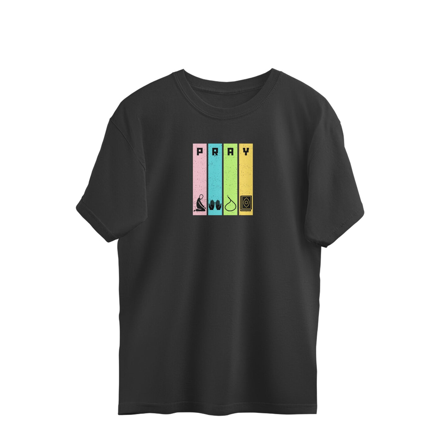 Pray Multicolor Oversized Tshirt