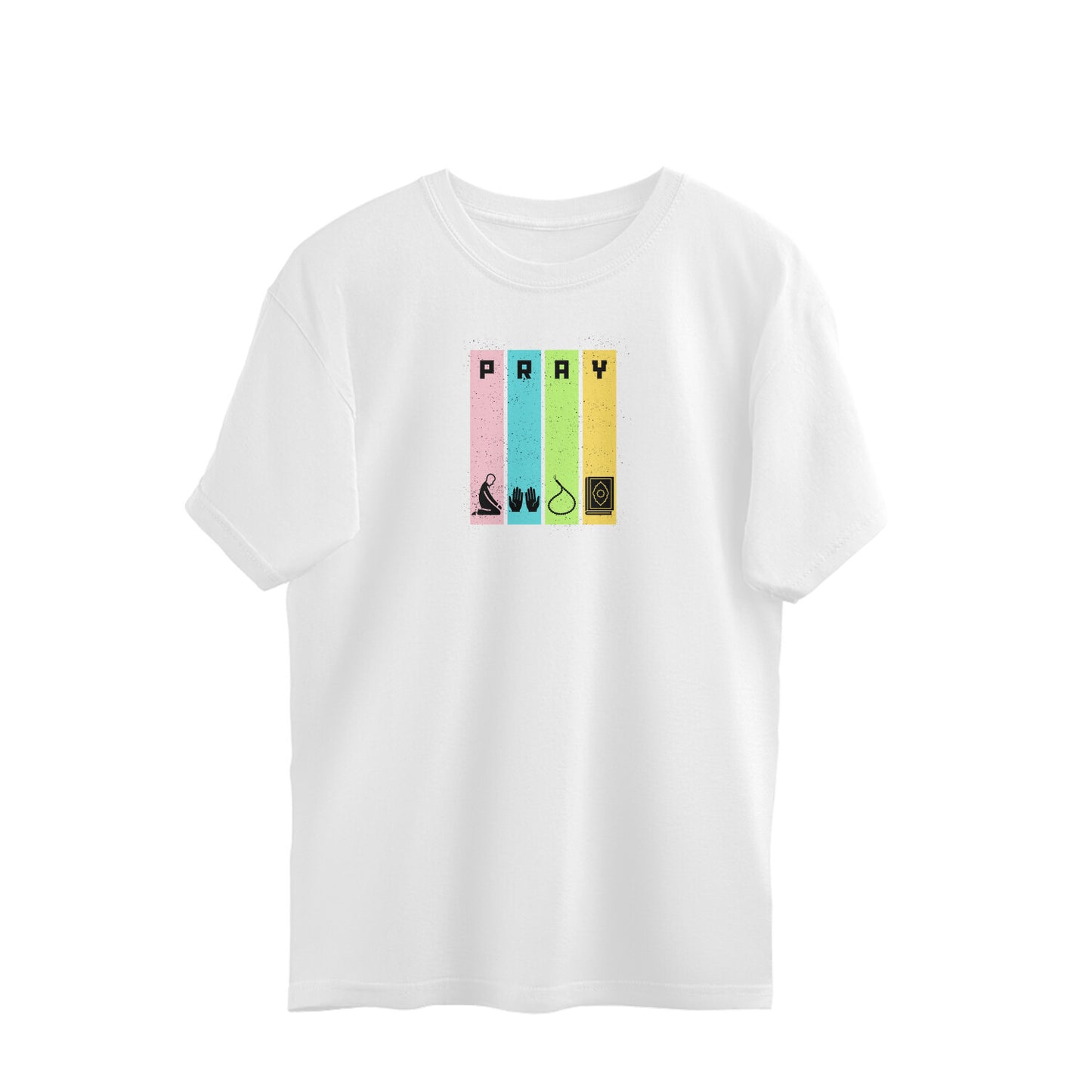 Pray Multicolor Oversized Tshirt