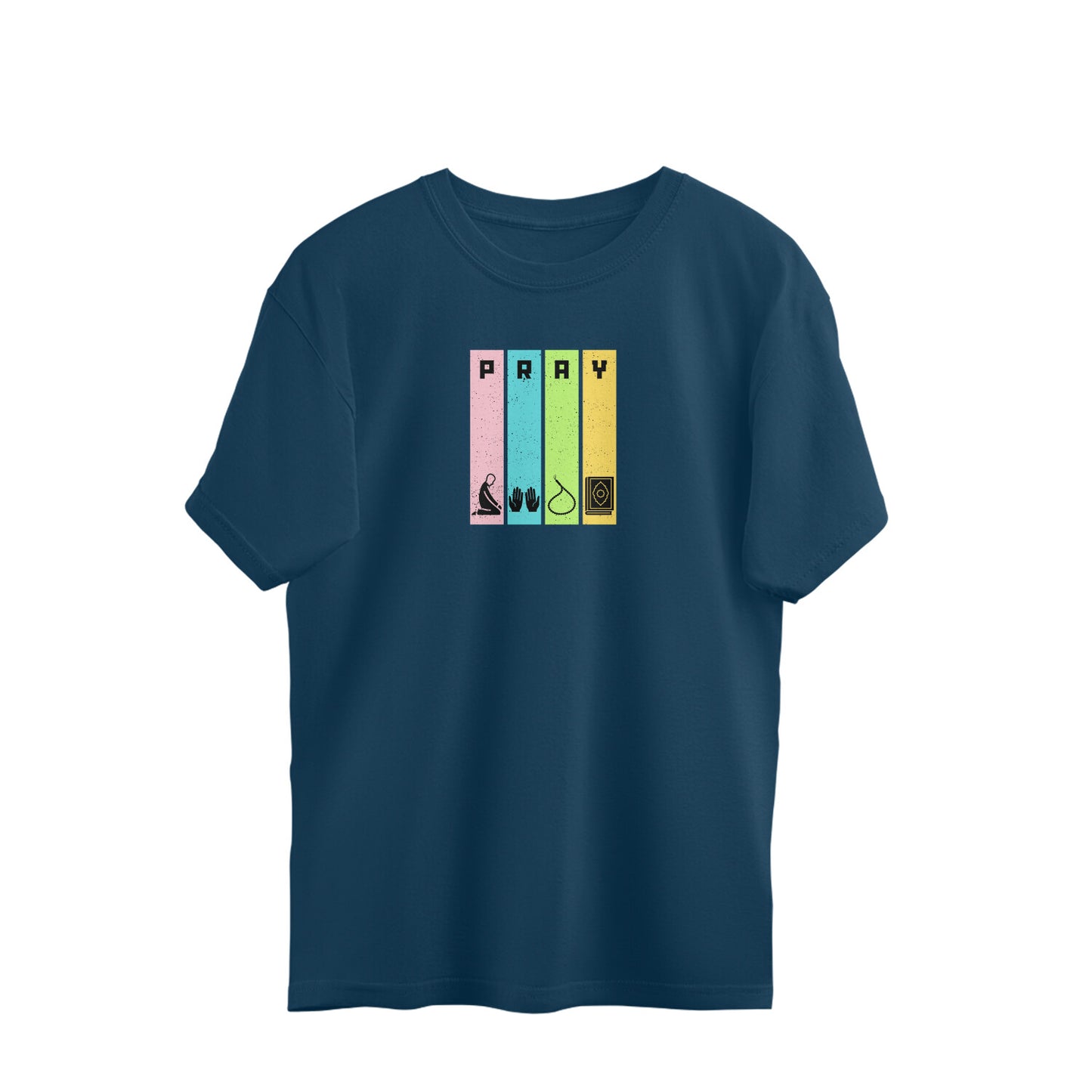 Pray Multicolor Oversized Tshirt