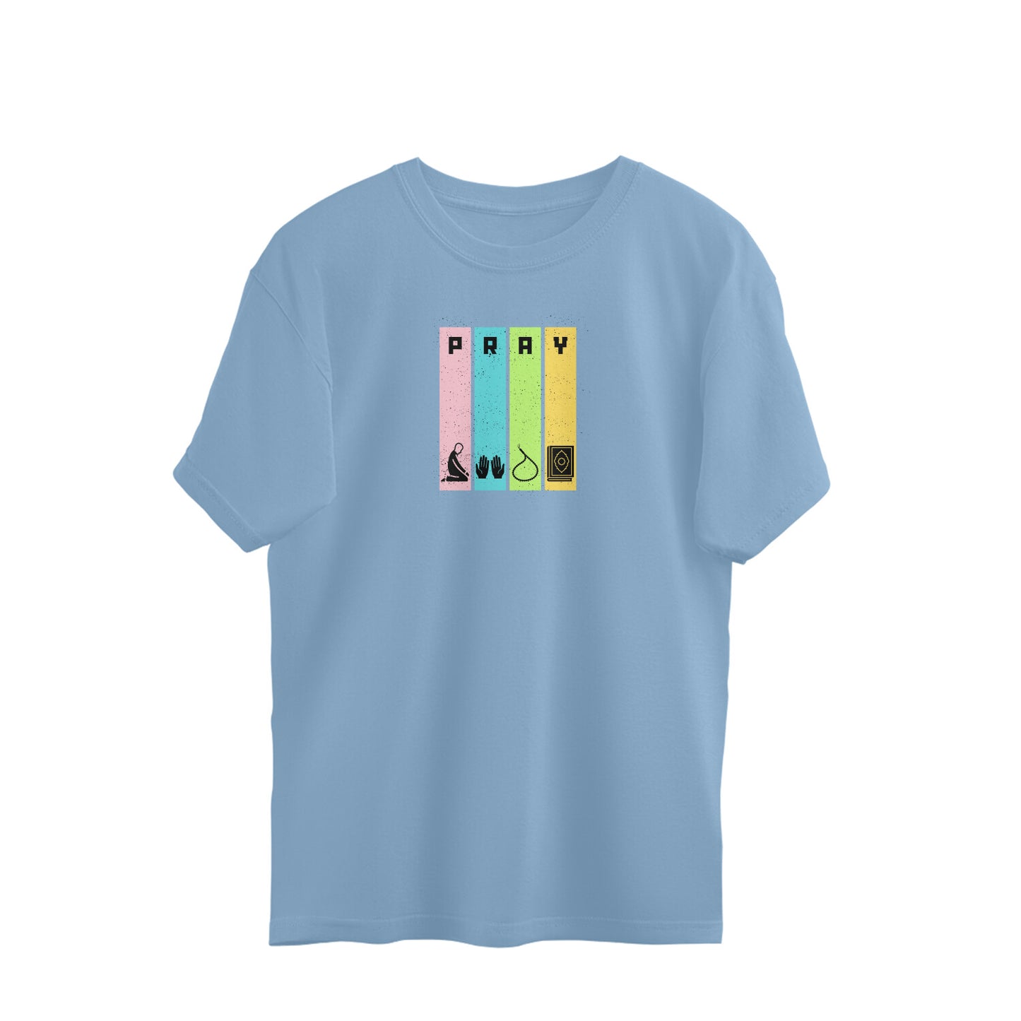 Pray Multicolor Oversized Tshirt