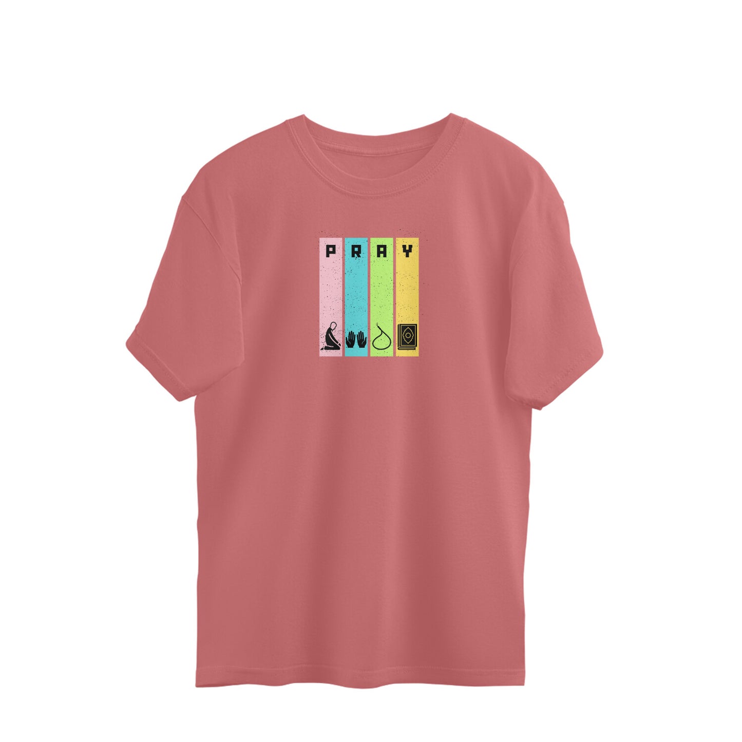 Pray Multicolor Oversized Tshirt