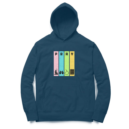 Pray Multicolor Oversized Hoodie