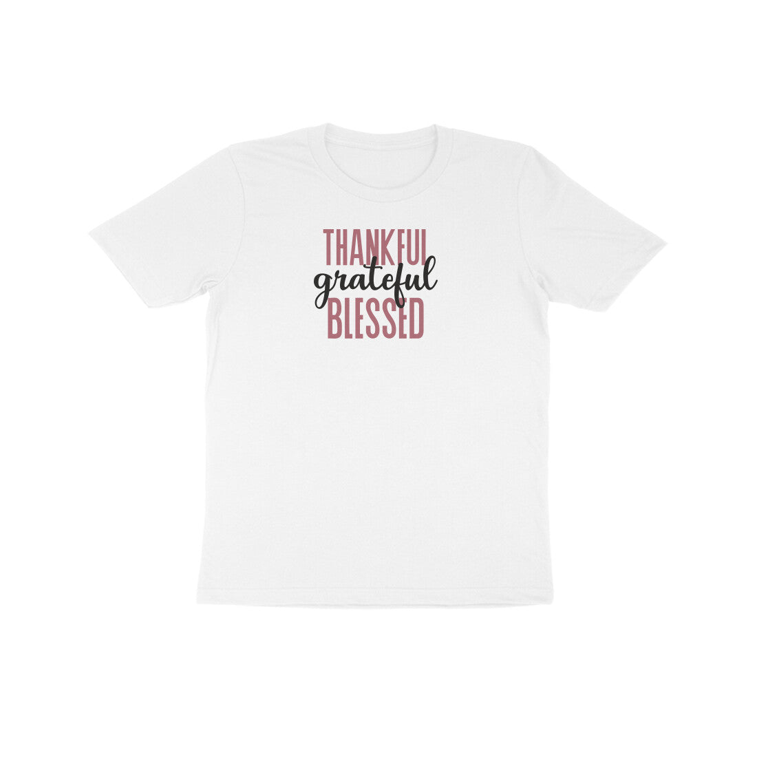 Thankful grateful and Blessed Kids Half Sleeve Tshirt
