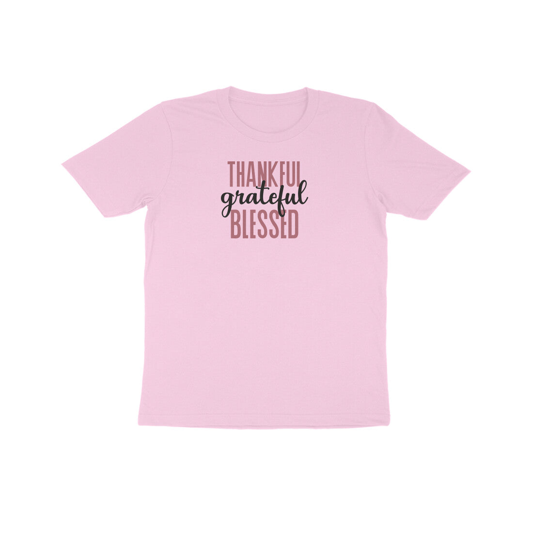 Thankful grateful and Blessed Kids Half Sleeve Tshirt