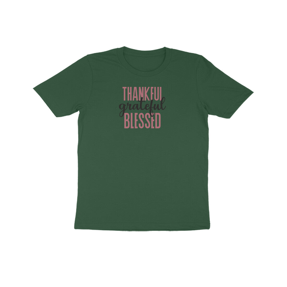 Thankful grateful and Blessed Kids Half Sleeve Tshirt