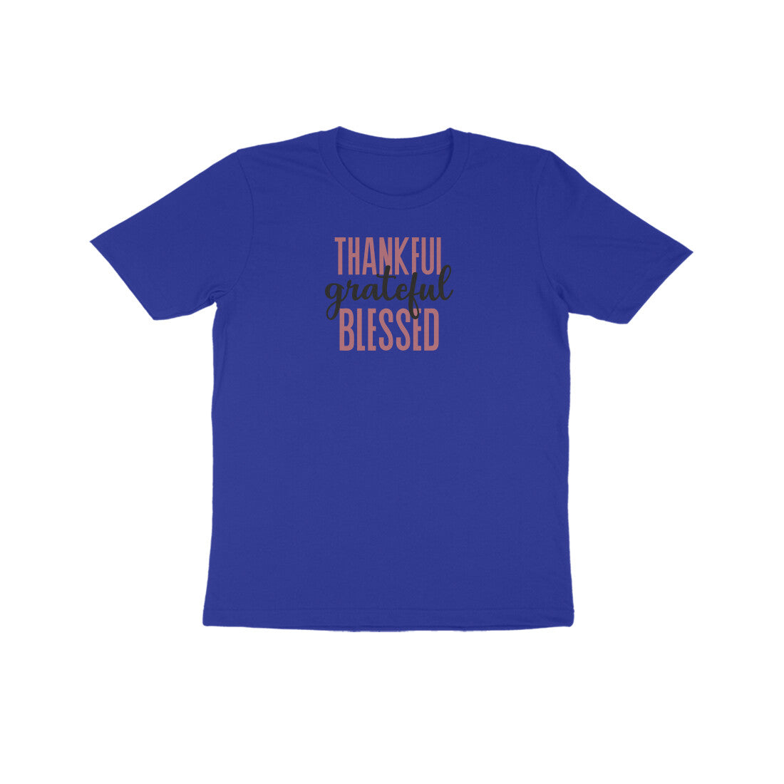 Thankful grateful and Blessed Kids Half Sleeve Tshirt