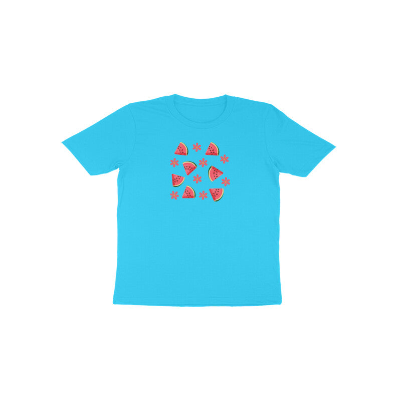 Watermelon and Flower Toddler Half Sleeve Tshirt