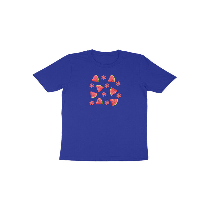 Watermelon and Flower Toddler Half Sleeve Tshirt