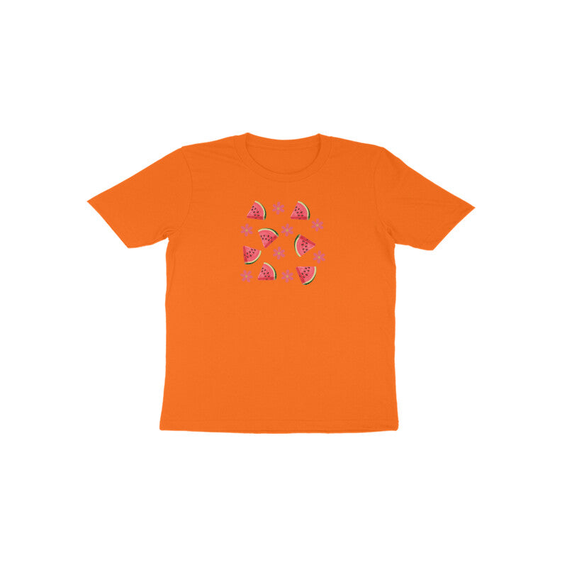 Watermelon and Flower Toddler Half Sleeve Tshirt