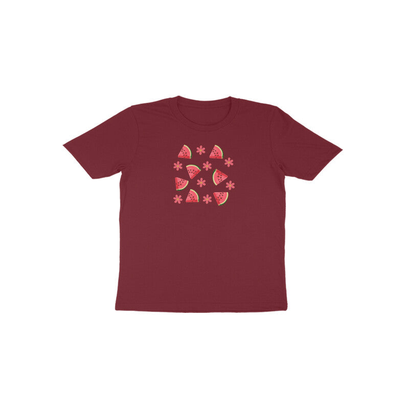 Watermelon and Flower Toddler Half Sleeve Tshirt
