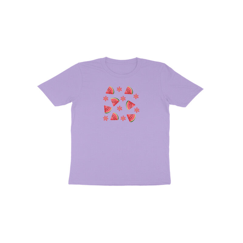 Watermelon and Flower Toddler Half Sleeve Tshirt