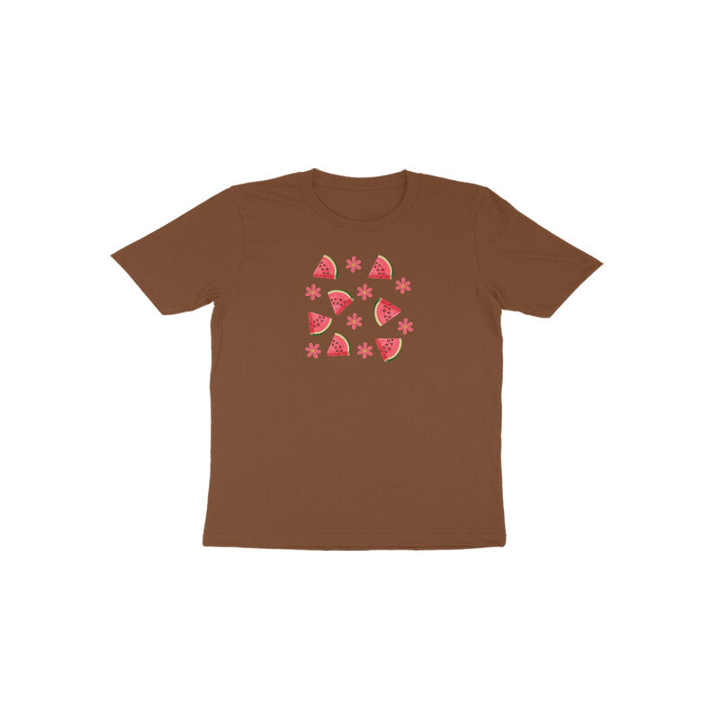 Watermelon and Flower Toddler Half Sleeve Tshirt