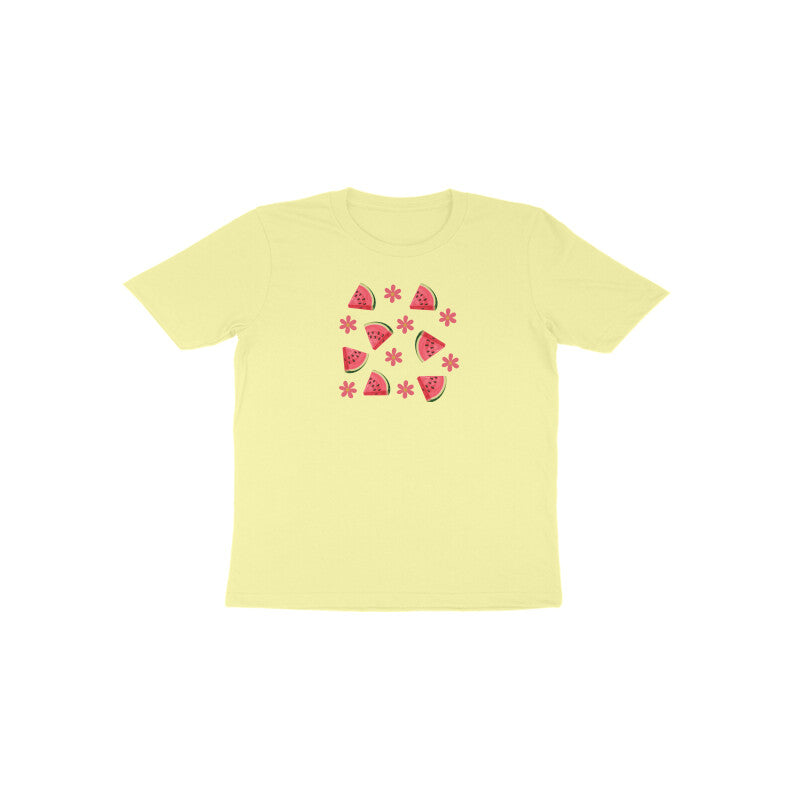 Watermelon and Flower Toddler Half Sleeve Tshirt