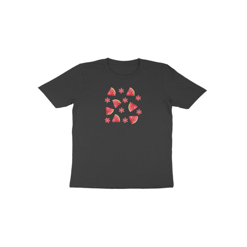 Watermelon and Flower Toddler Half Sleeve Tshirt