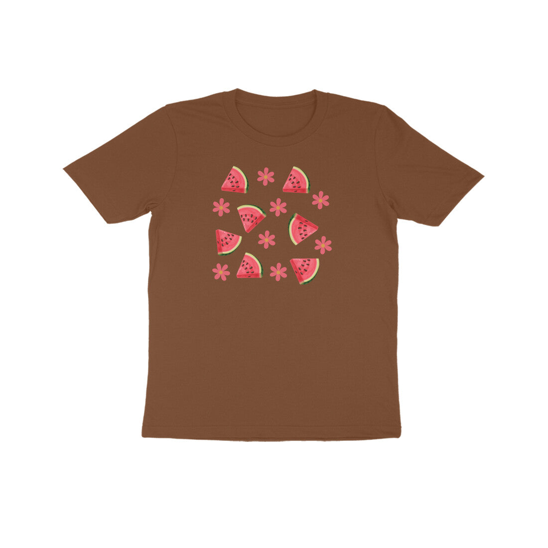 Watermelon and Flower Kids Half Sleeve Tshirt