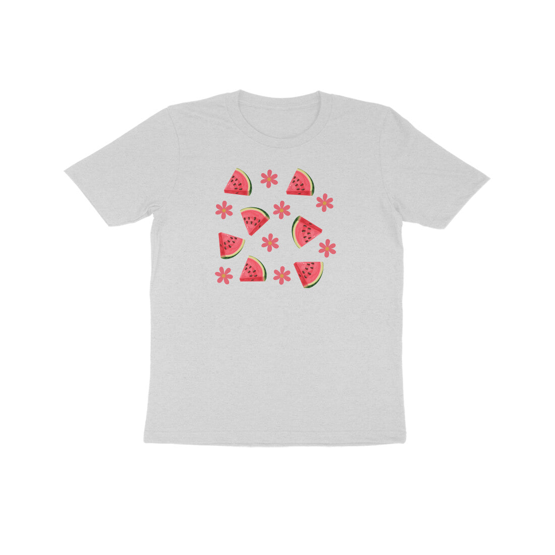 Watermelon and Flower Kids Half Sleeve Tshirt
