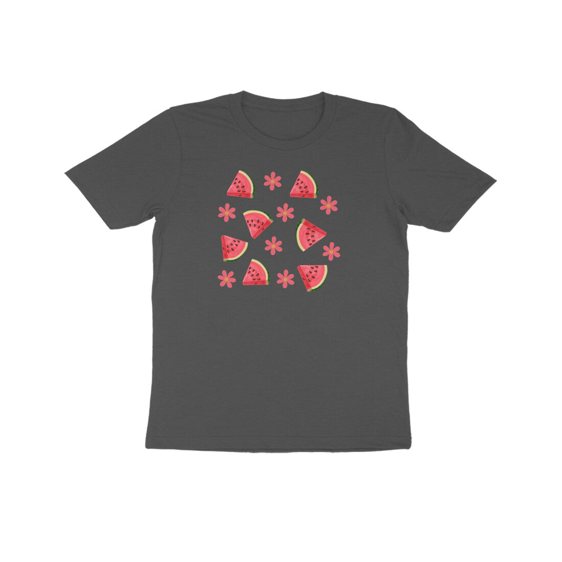 Watermelon and Flower Kids Half Sleeve Tshirt