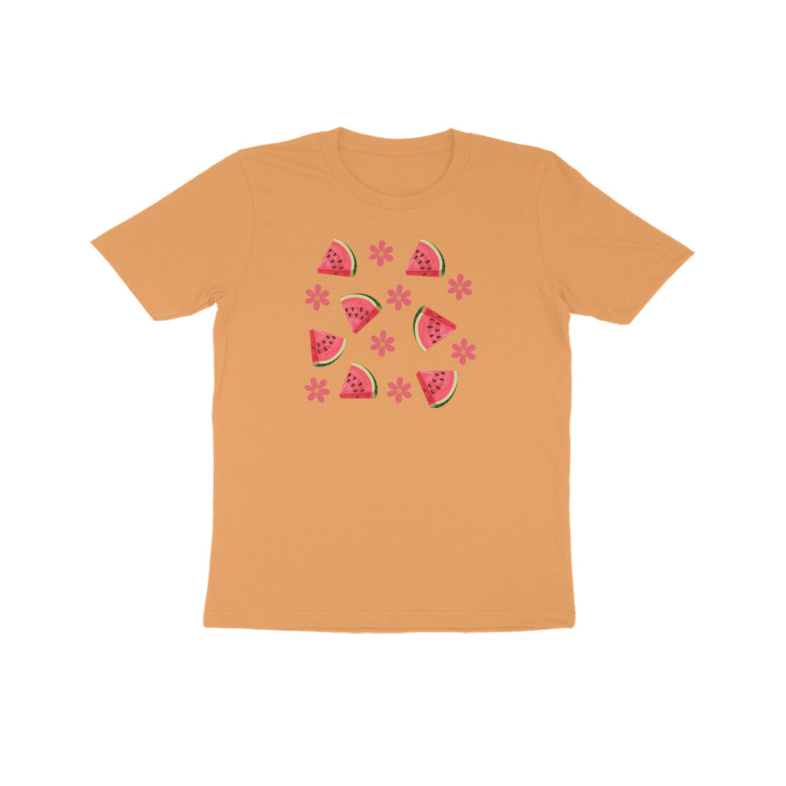 Watermelon and Flower Kids Half Sleeve Tshirt