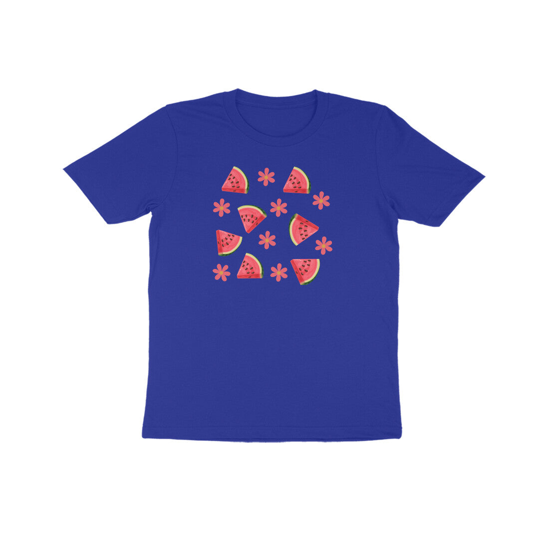 Watermelon and Flower Kids Half Sleeve Tshirt