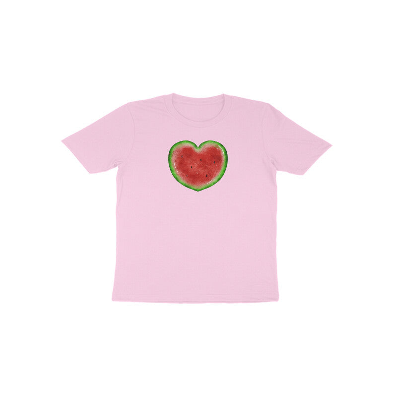 Watermelon Heart Toddler Half Sleeve Tshirt