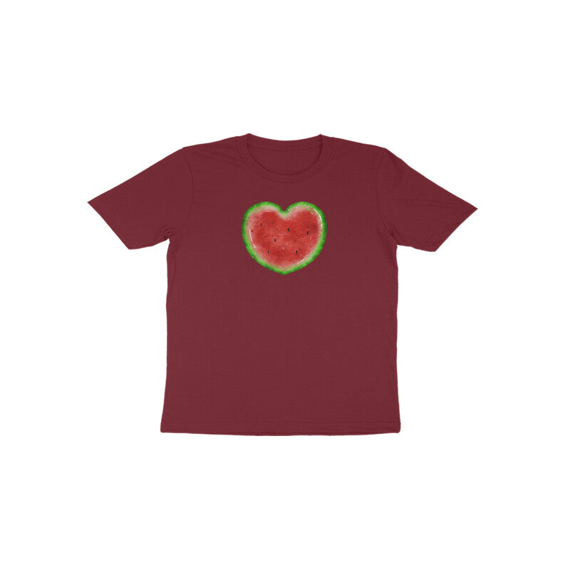 Watermelon Heart Toddler Half Sleeve Tshirt