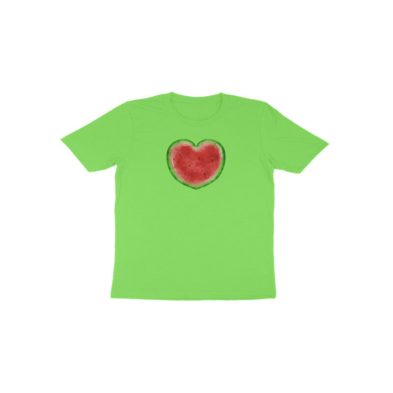 Watermelon Heart Toddler Half Sleeve Tshirt