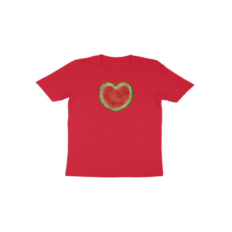 Watermelon Heart Toddler Half Sleeve Tshirt