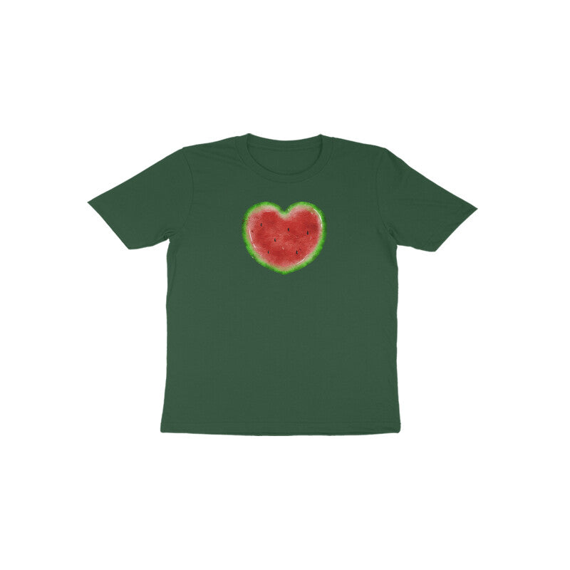 Watermelon Heart Toddler Half Sleeve Tshirt