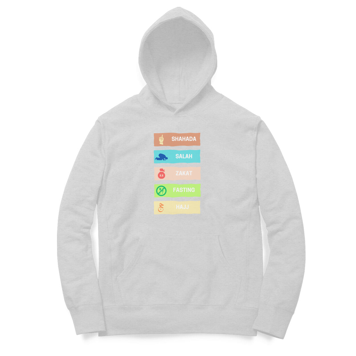 Five Pillars of Islam Multicolor Hoodie