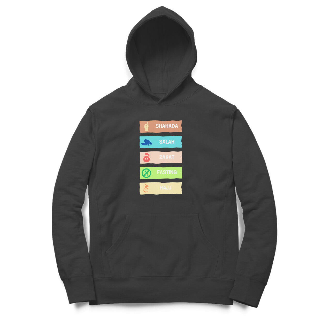 Five Pillars of Islam Multicolor Hoodie