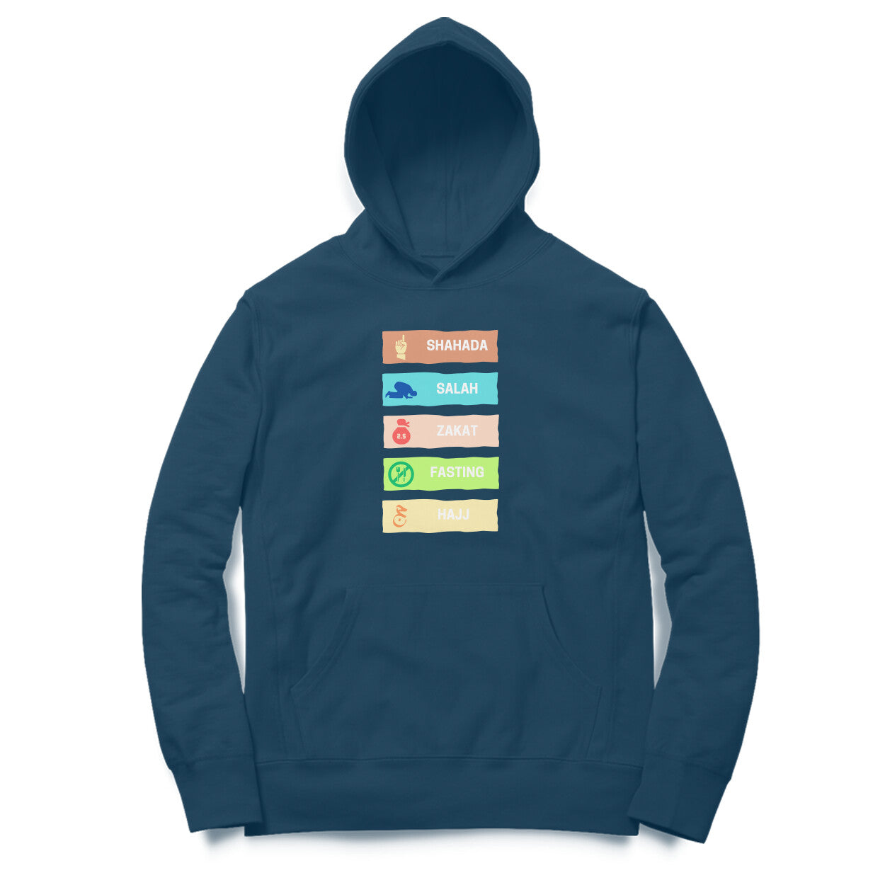 Five Pillars of Islam Multicolor Hoodie