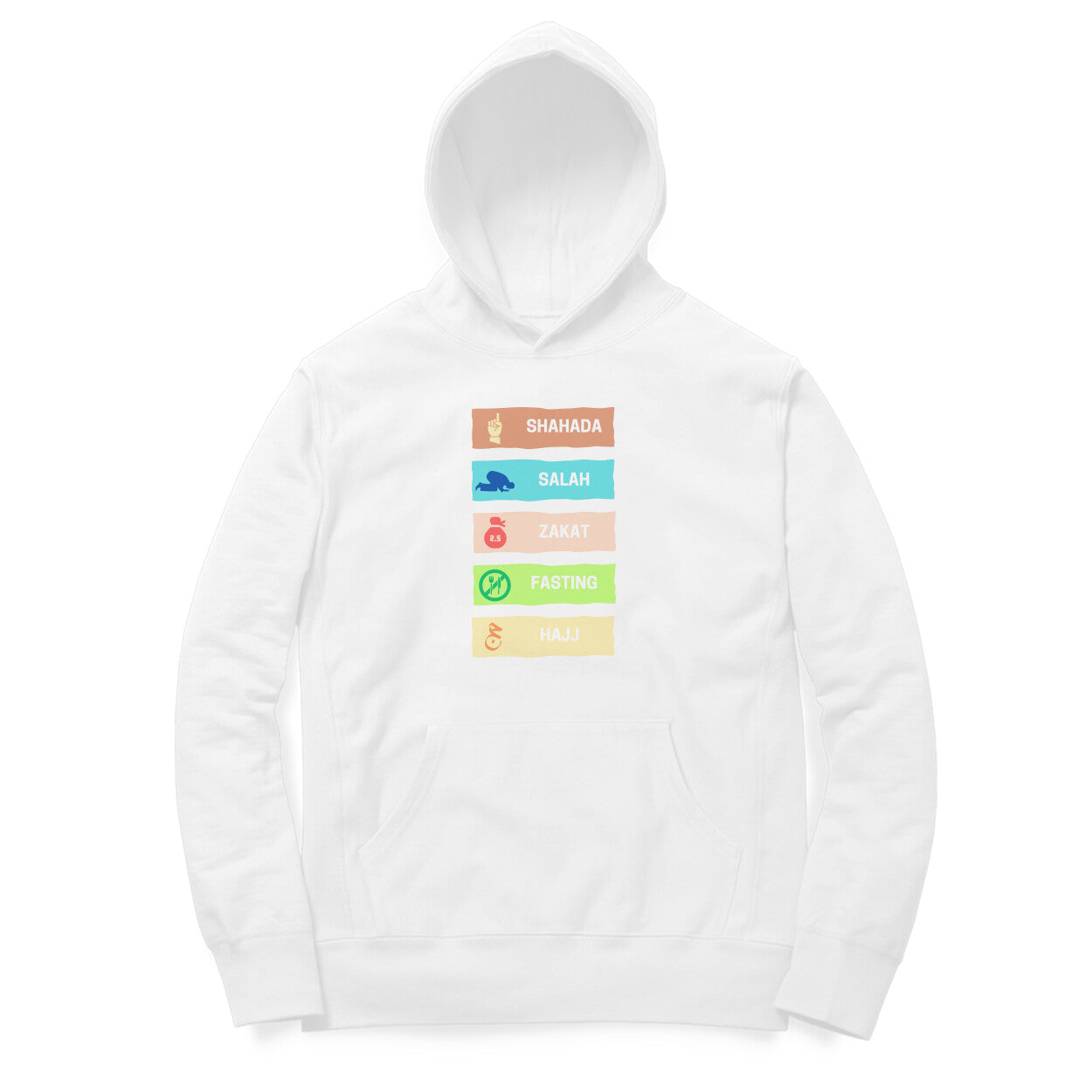 Five Pillars of Islam Multicolor Hoodie