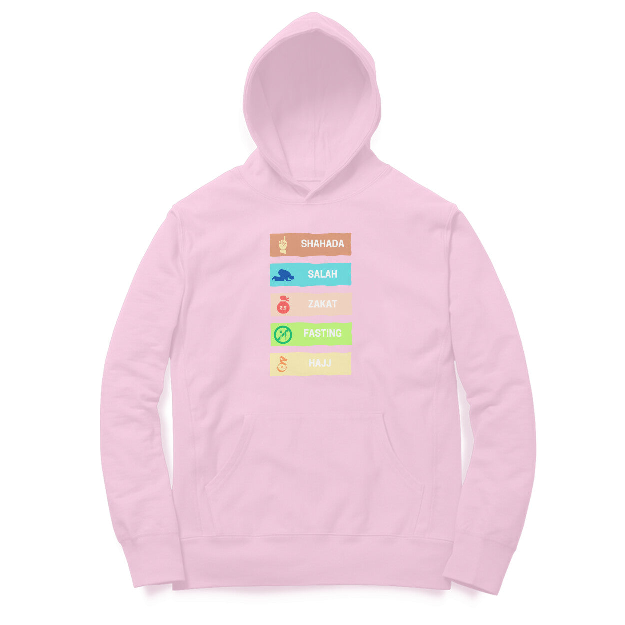 Five Pillars of Islam Multicolor Hoodie