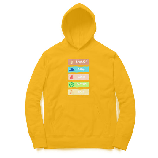 Five Pillars of Islam Multicolor Hoodie