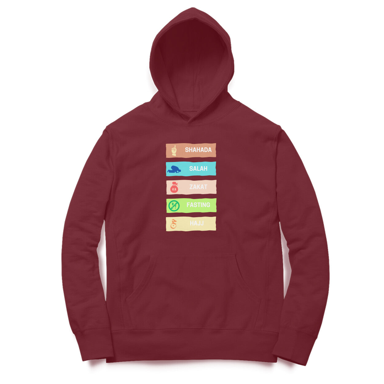 Five Pillars of Islam Multicolor Hoodie