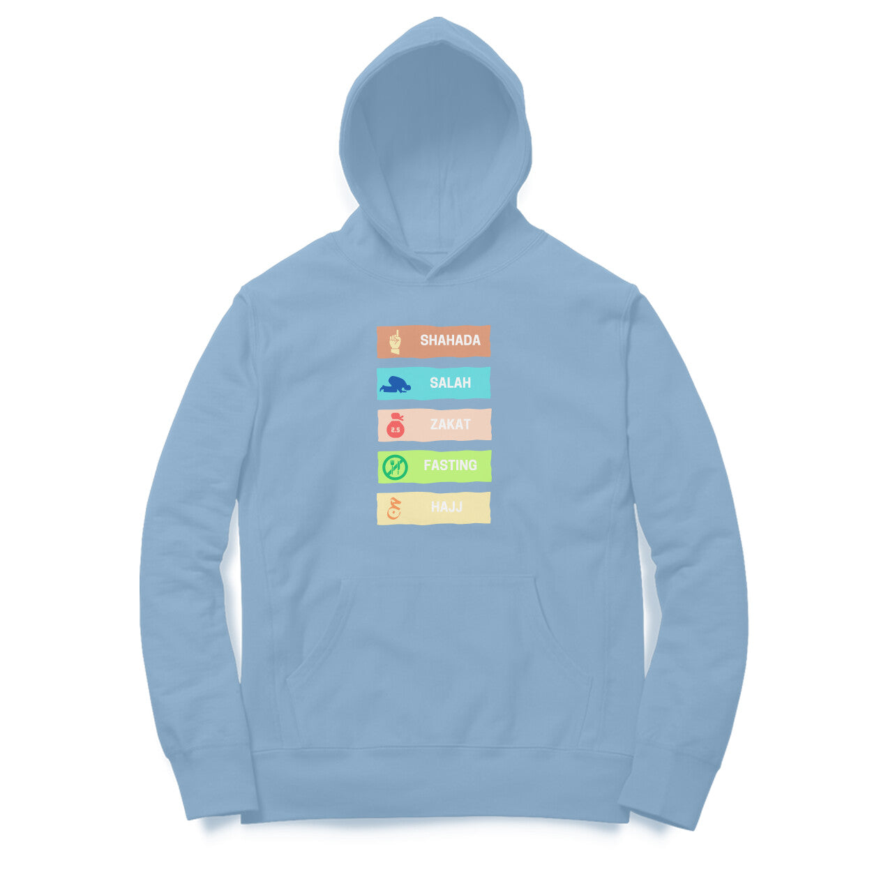 Five Pillars of Islam Multicolor Hoodie
