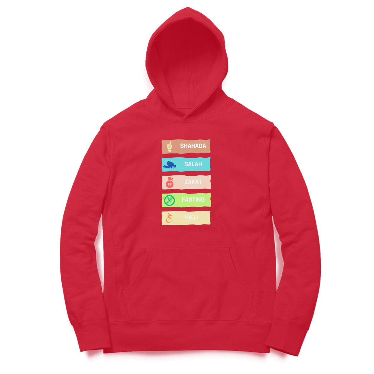 Five Pillars of Islam Multicolor Hoodie