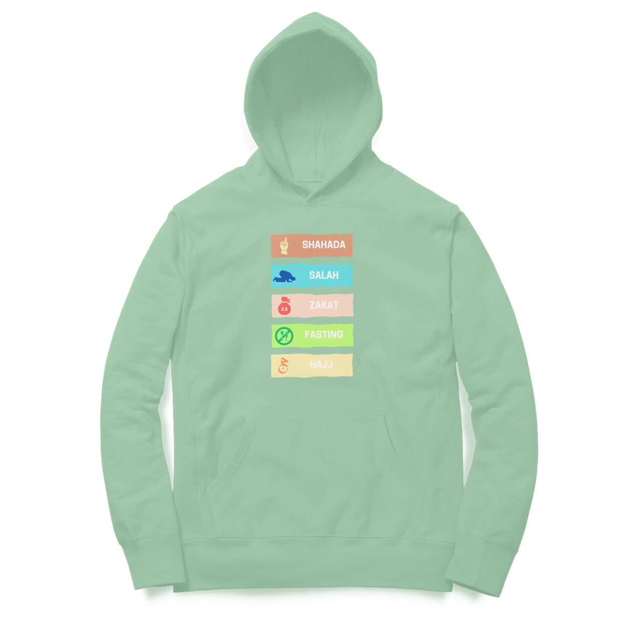 Five Pillars of Islam Multicolor Hoodie