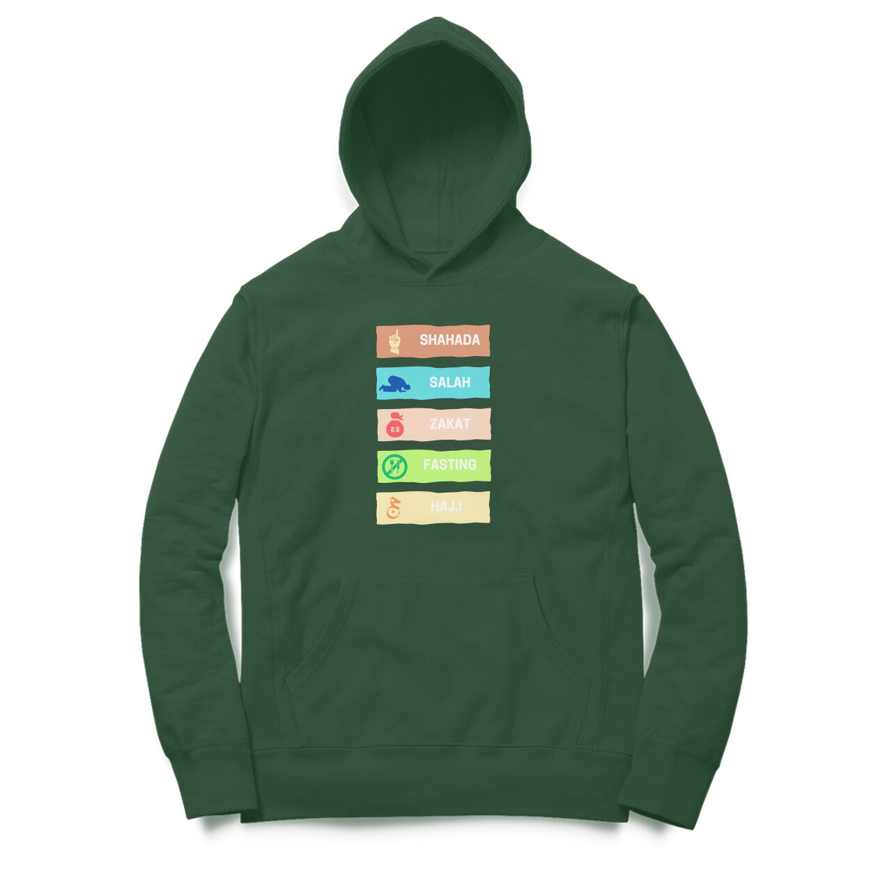 Five Pillars of Islam Multicolor Hoodie