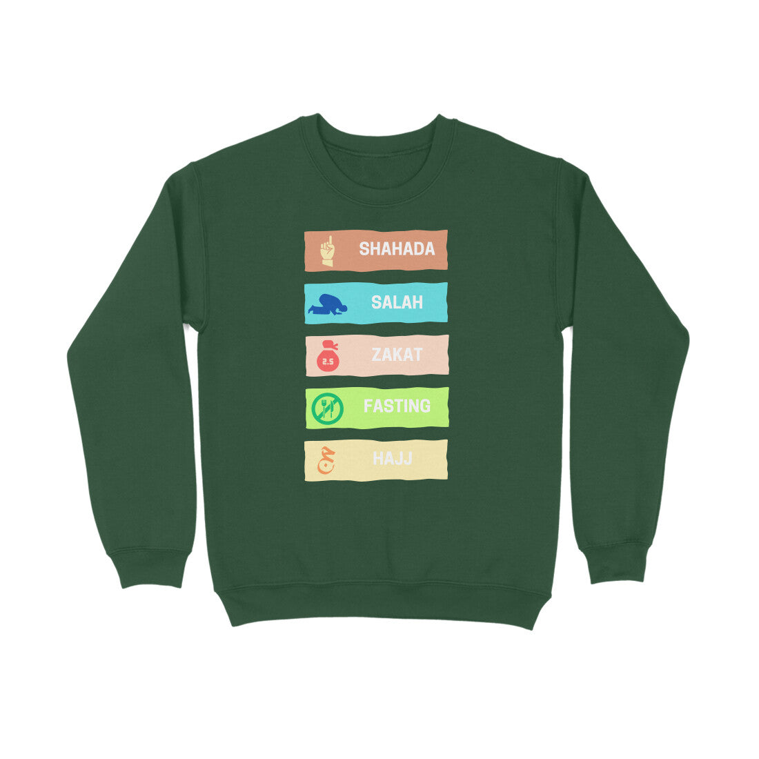 Five Pillars of Islam Multicolor Sweatshirt