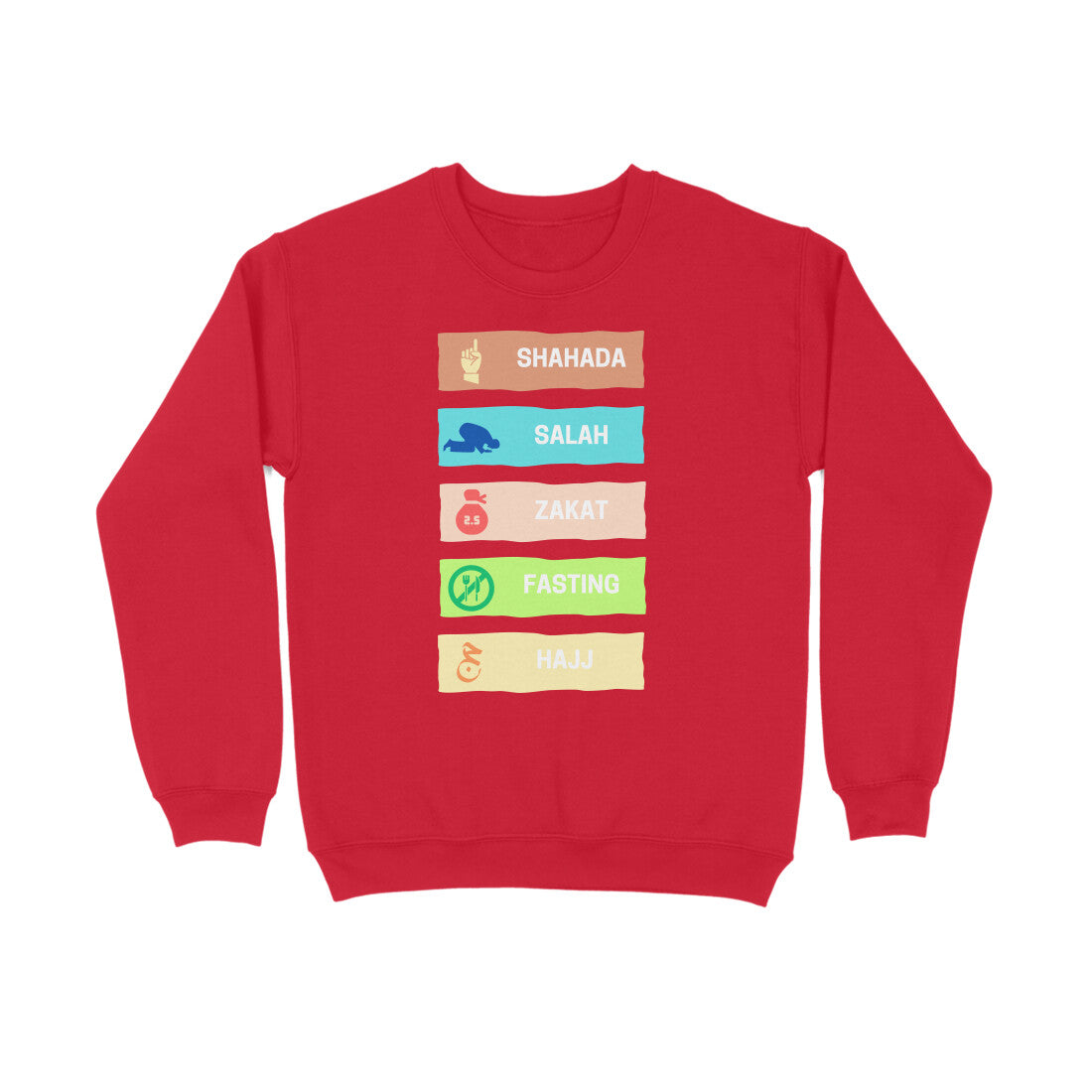 Five Pillars of Islam Multicolor Sweatshirt