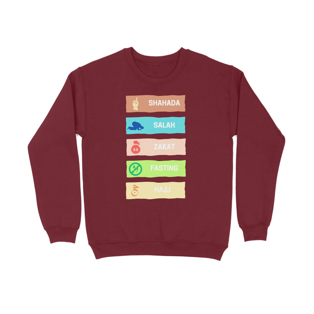 Five Pillars of Islam Multicolor Sweatshirt