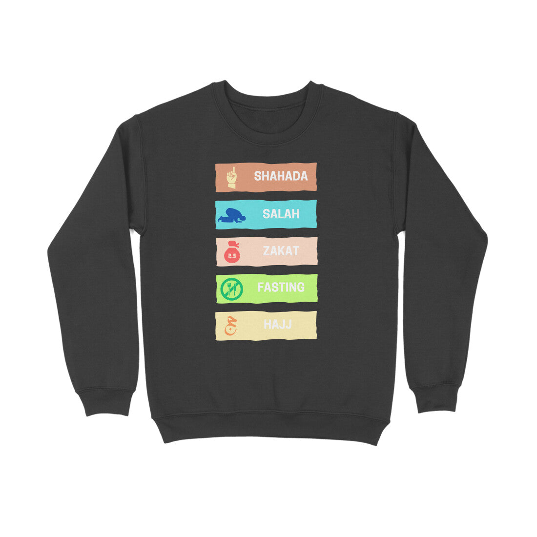 Five Pillars of Islam Multicolor Sweatshirt