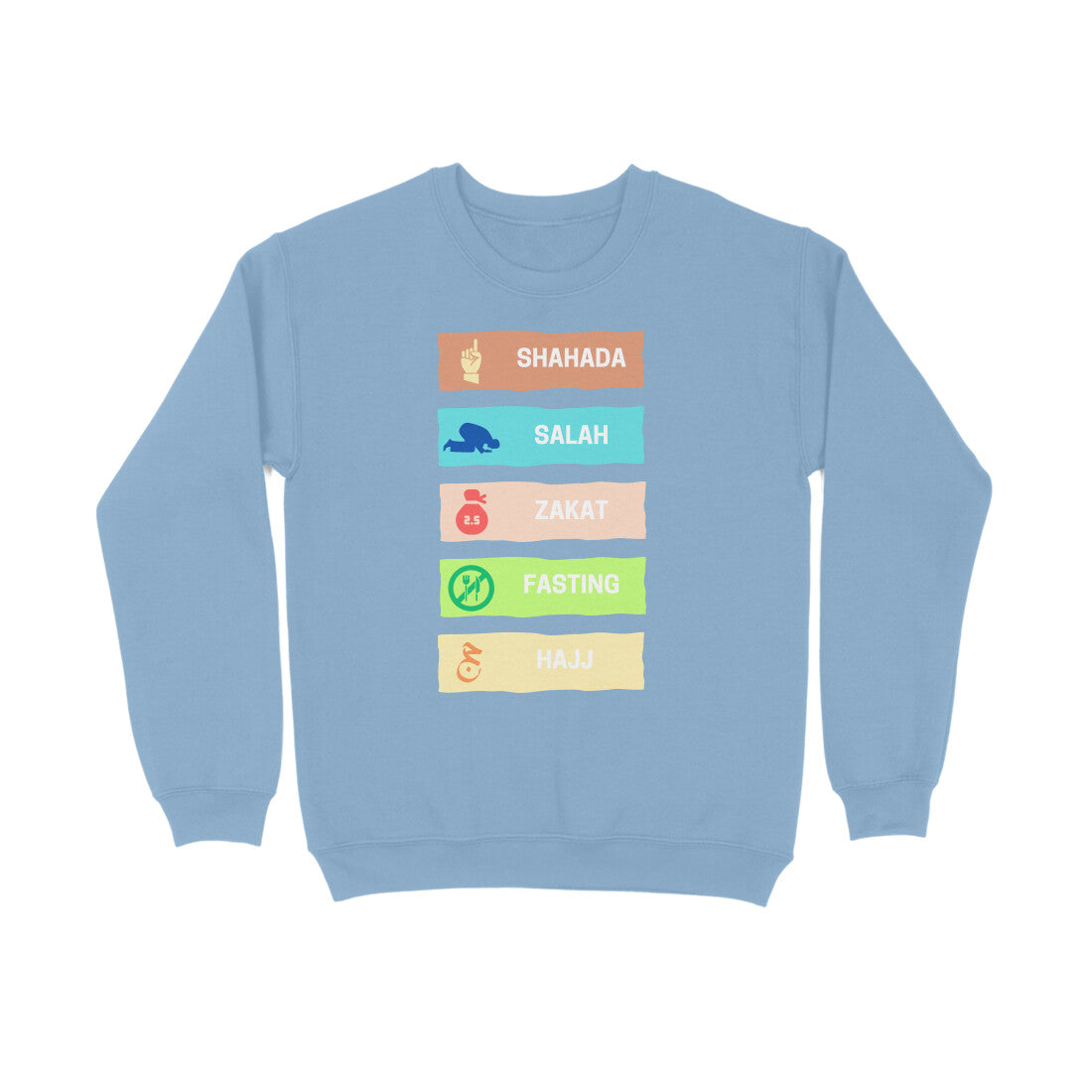 Five Pillars of Islam Multicolor Sweatshirt