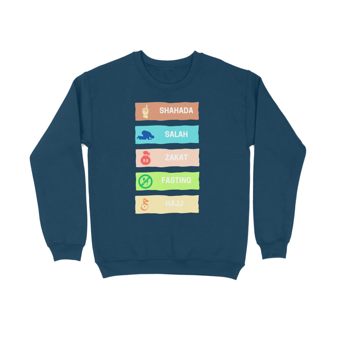 Five Pillars of Islam Multicolor Sweatshirt