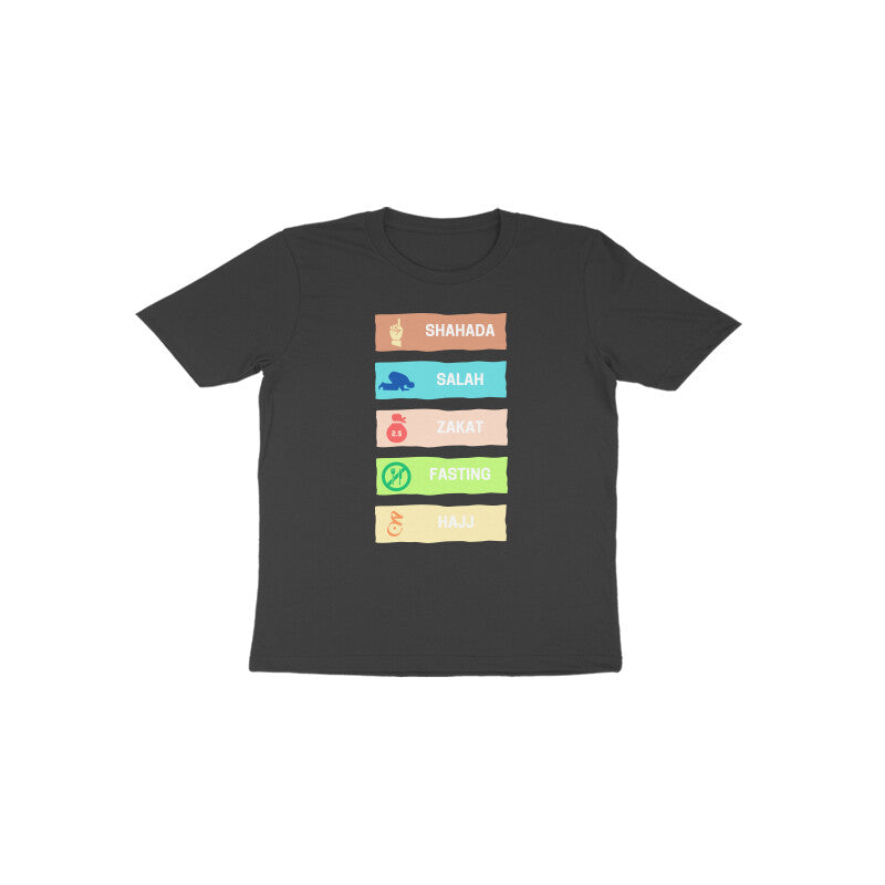 Five Pillars of Islam Multicolor Toodler Tshirt