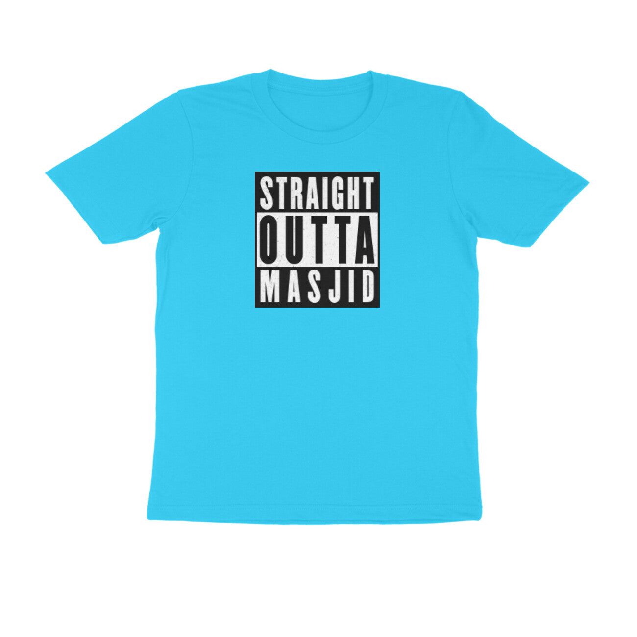 Straight Outta Masjid Half Sleeves Tshirt