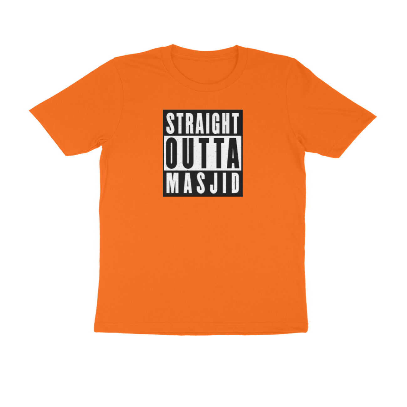Straight Outta Masjid Half Sleeves Tshirt